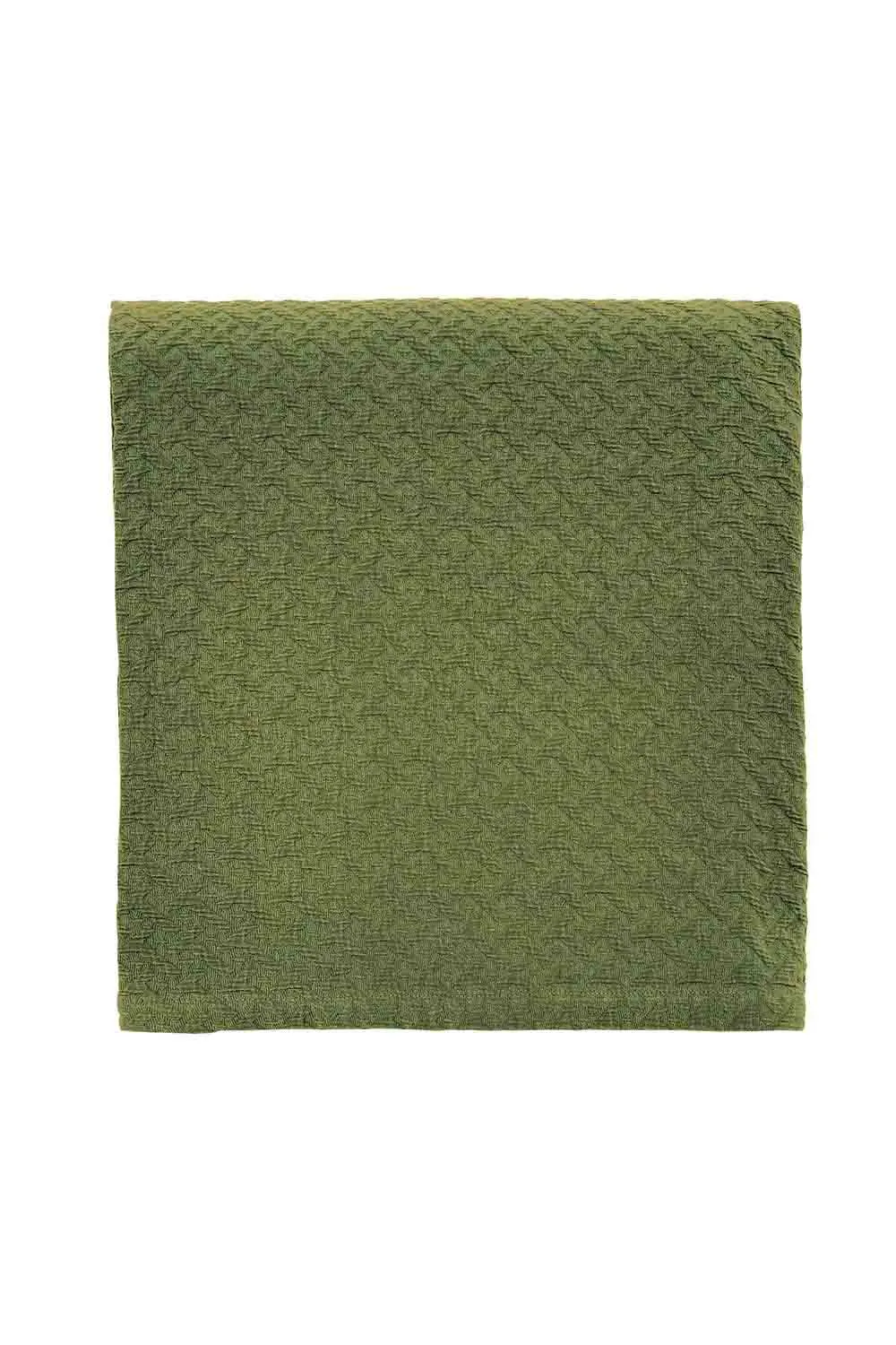 Ted Baker 'Diagonal T Matellase' Cotton Throw in Green