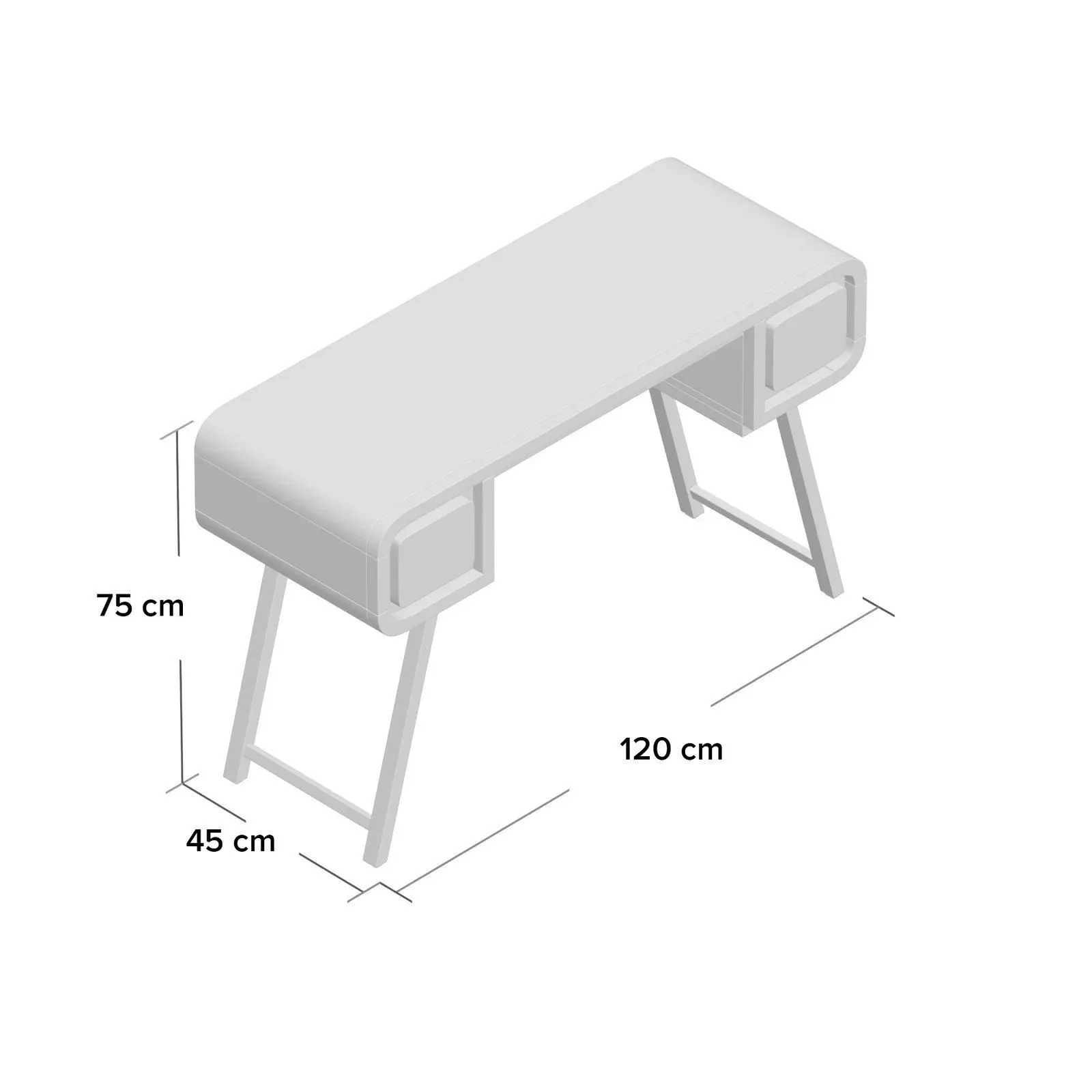 IH Design Daizha Metal & Wood Desk in Brown 6