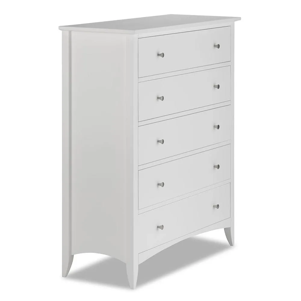 Statement Furniture Edward Hopper 5 Drawer Chest of Drawers in White 4