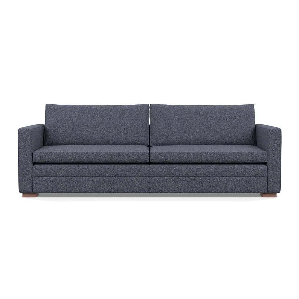 Heal's Palermo 5 Seater Sofa Loop Boucle Navy Walnut Feet 1