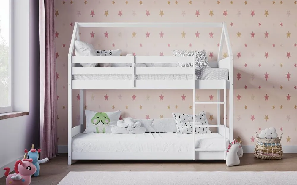 Flair Plation Low Play House Bunk Bed White 2