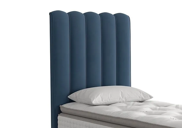 Highclere Floor Standing Headboard - Single - Plush Petrol