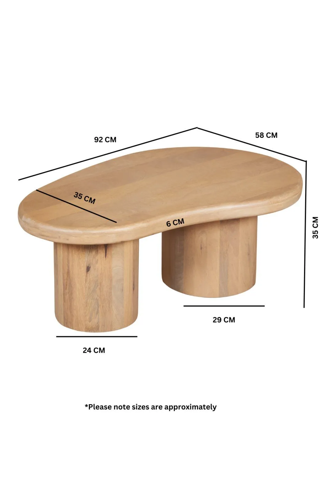 IH Design Ajmer Solid Wood Coffee Table in Brown 5