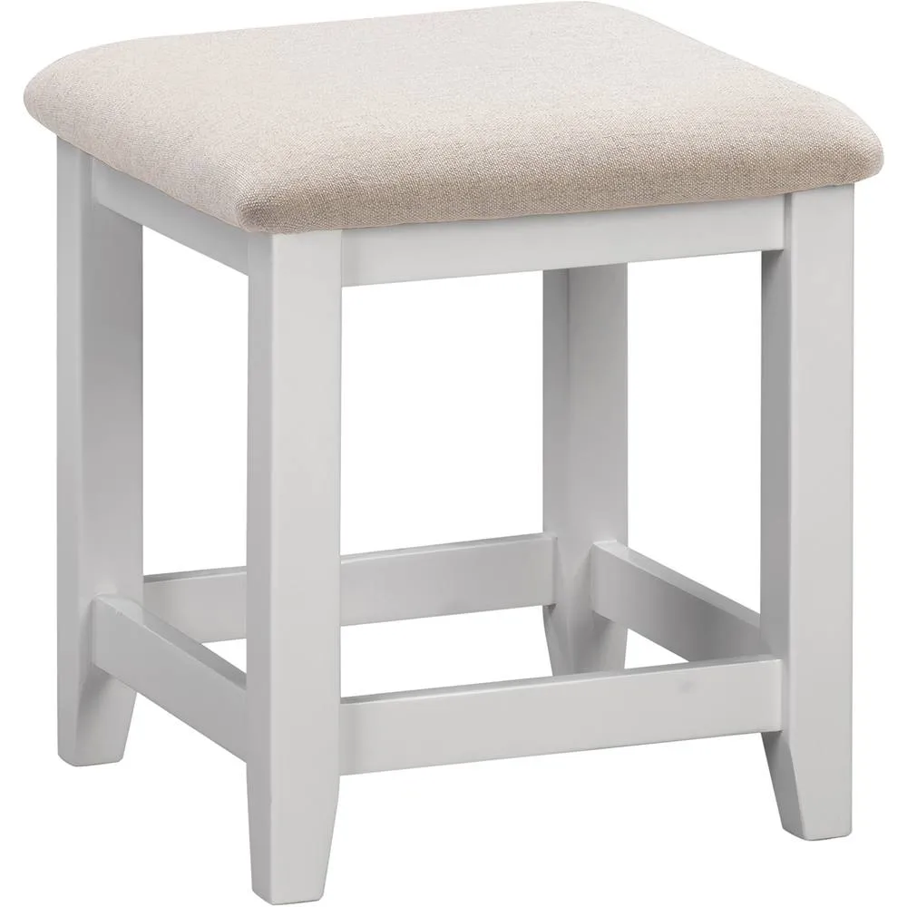Seconique Windsor Ivory Dressing Table Stool (Fully Assembled) in Light Grey
