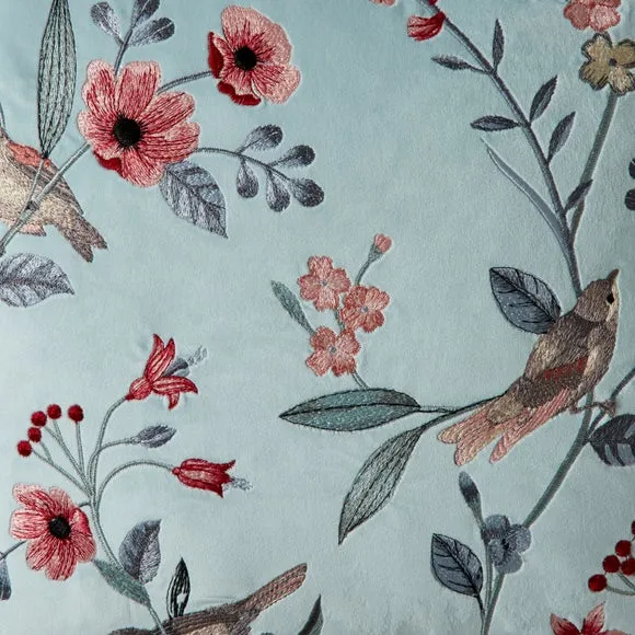 Country Birds Velour Cushion 2