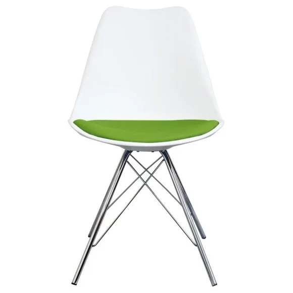 Fusion Living Soho White Plastic Dining Chair 3