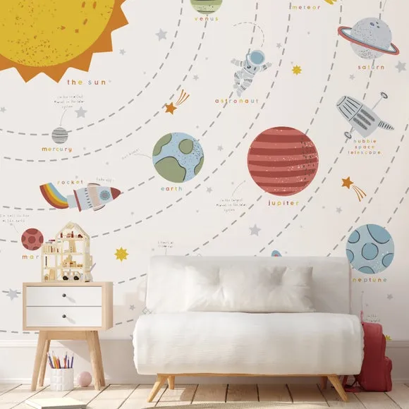 Outer Space Scandi Wall Mural 2