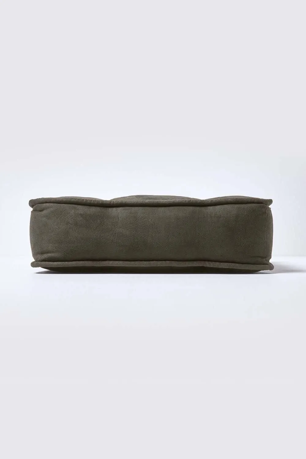 Homescapes Faux Suede Dining Chair Booster Cushion in Grey 5