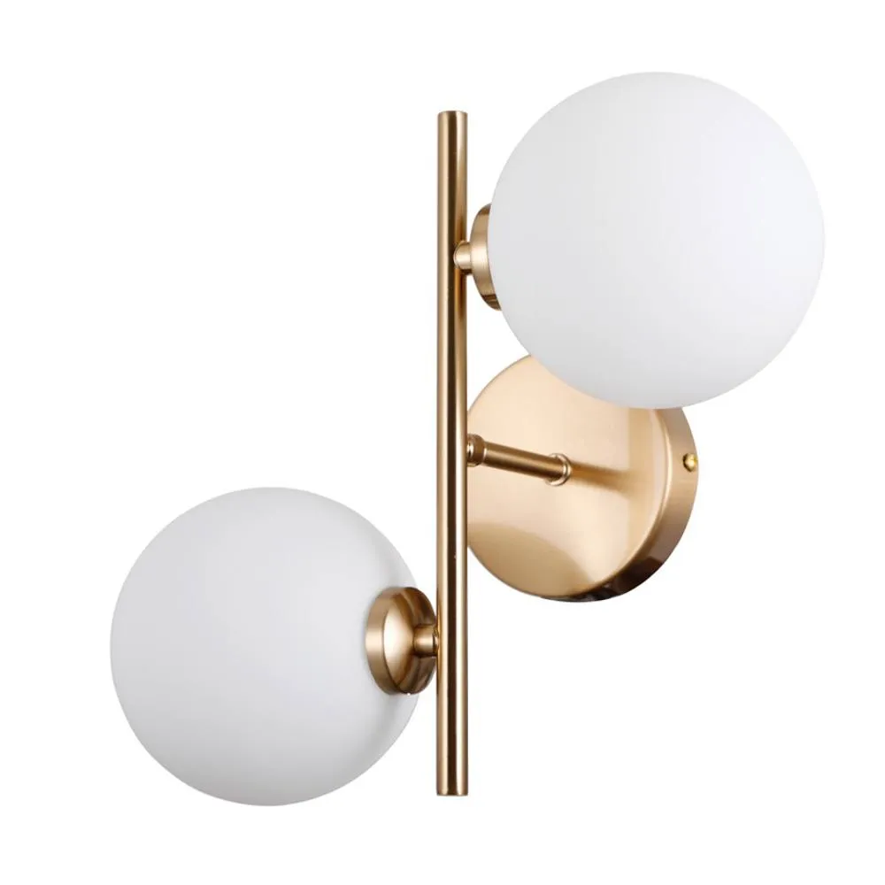 Netlighting Mirellio Globe Wall Lights Honey Brass 2xG9 in Gold 2