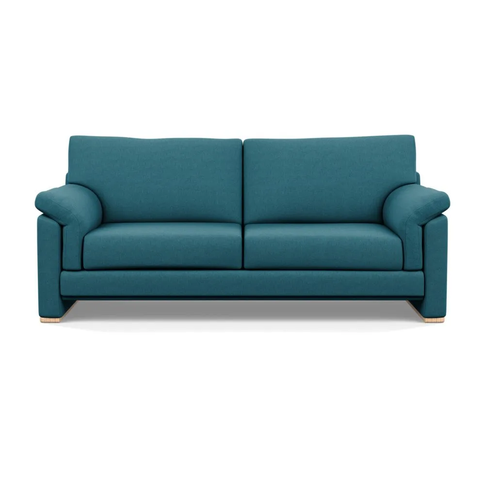 Heal's Paris 3 Seater Sofa Brushed Cotton Cadet Natural Feet