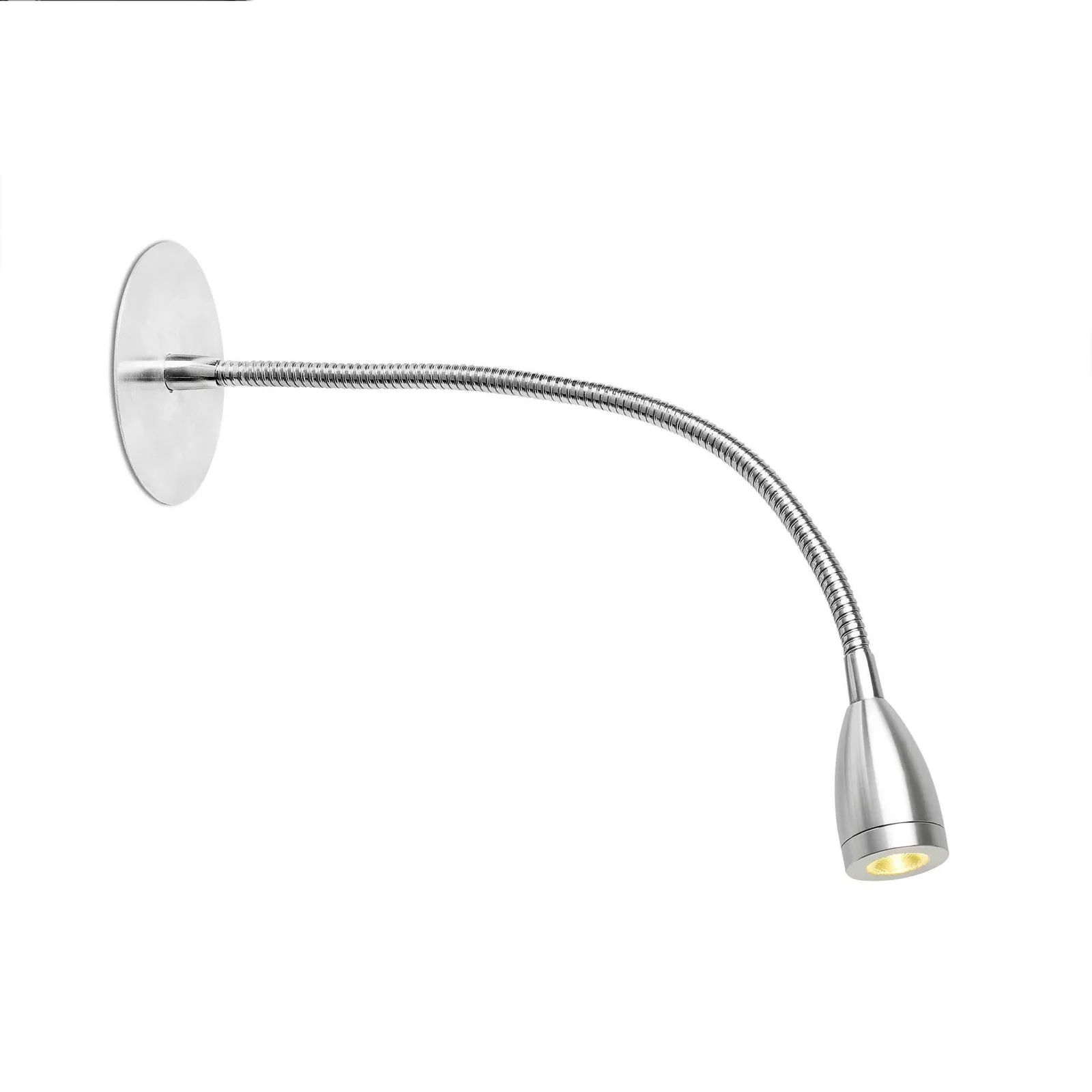 Netlighting Loke LED Indoor Wall Light Reading Lamp Chrome in Grey