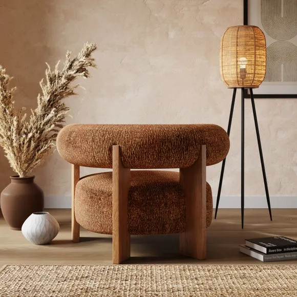 Fallon Crinkle Chenille Accent Chair 2