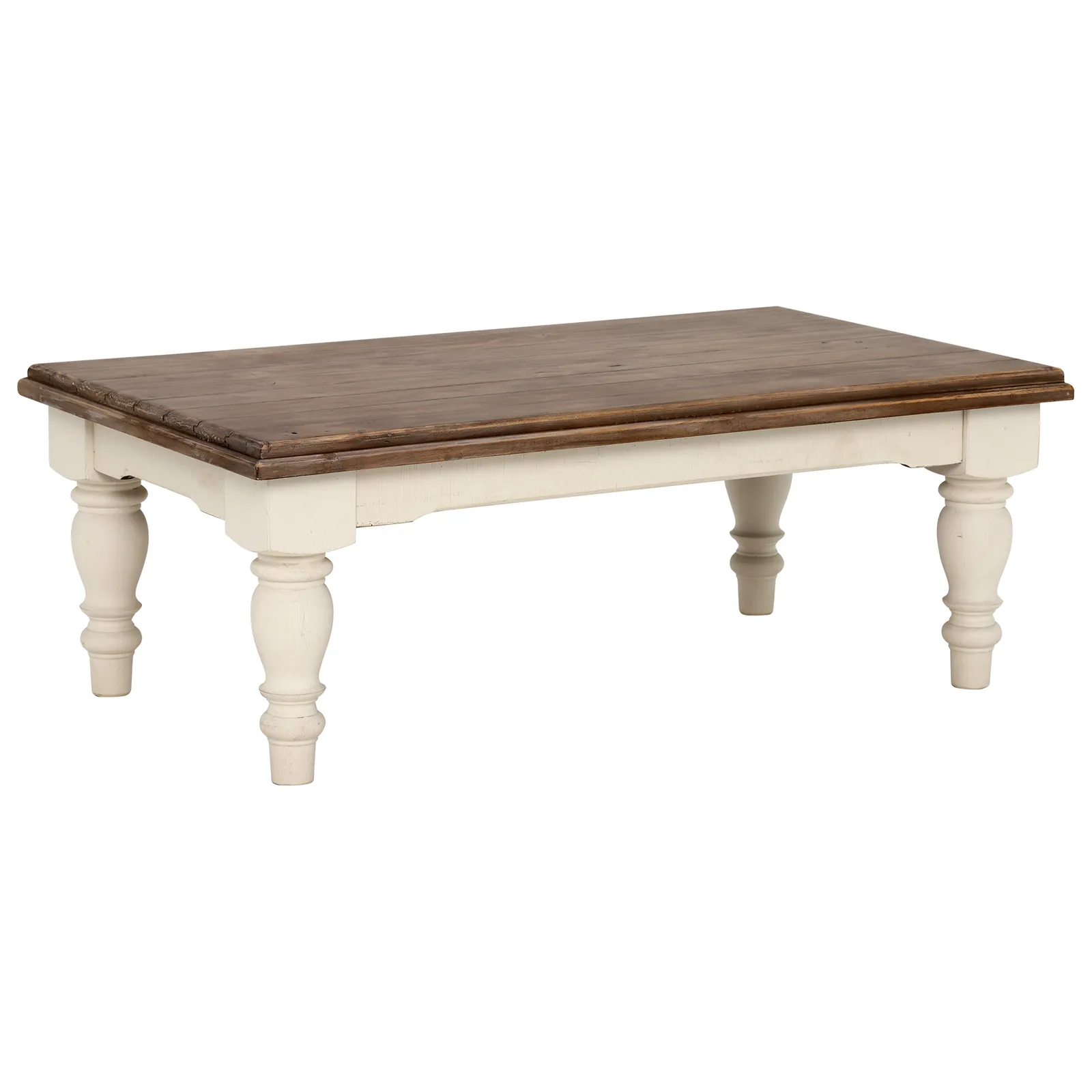 Carisbrooke Reclaimed Wood Rectangular Coffee Table, Stucco White