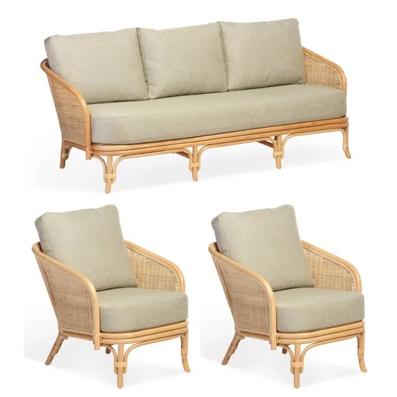 Desser Royal Rattan 3 Seater Sofa & 2 Chairs Set 2