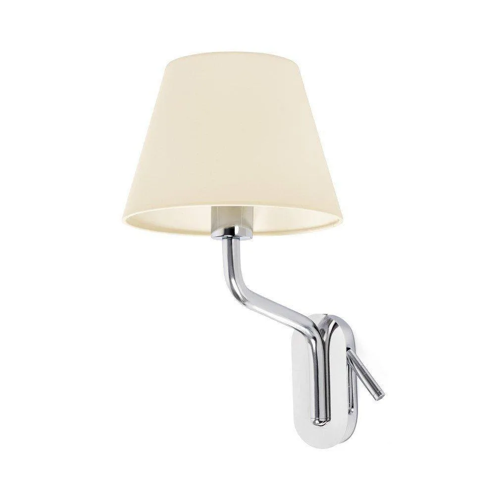 Netlighting Eterna Reading Light Wall Light Chrome E27 in Grey