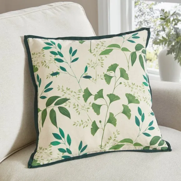 Green Leaves Square Cushion Cover