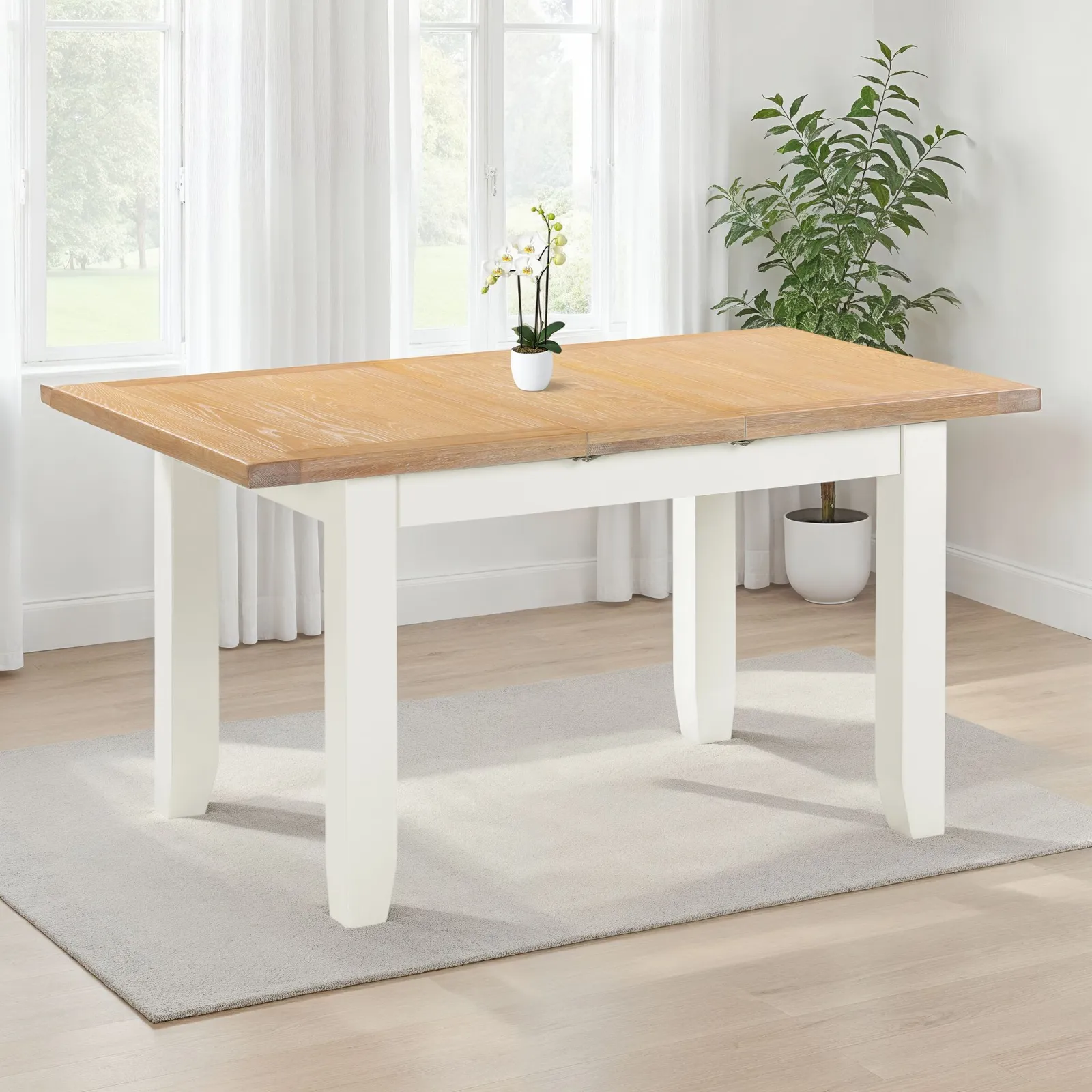Seconique Windsor Extending Dining Table (Part Assembled) in Ivory 1