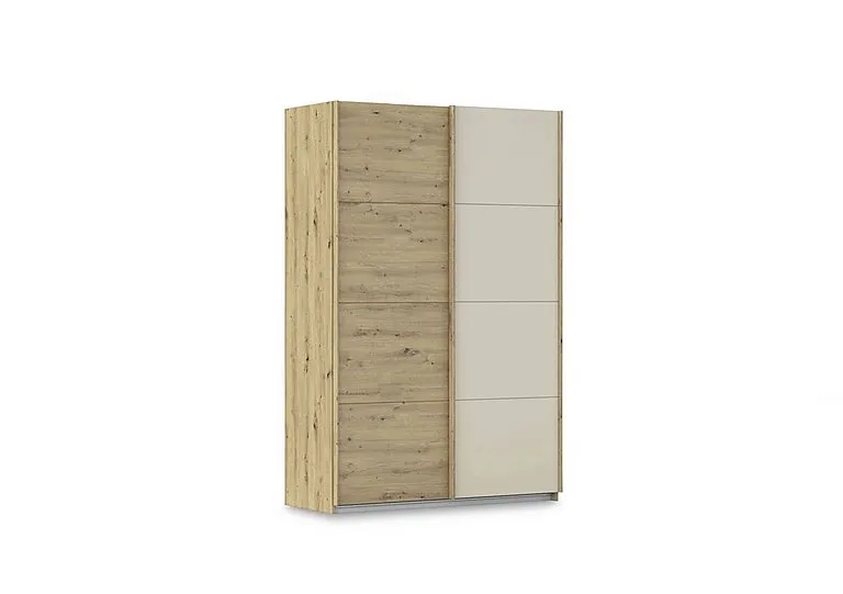 Freja 136cm 2 Door Sliding Two Toned Wardrobe