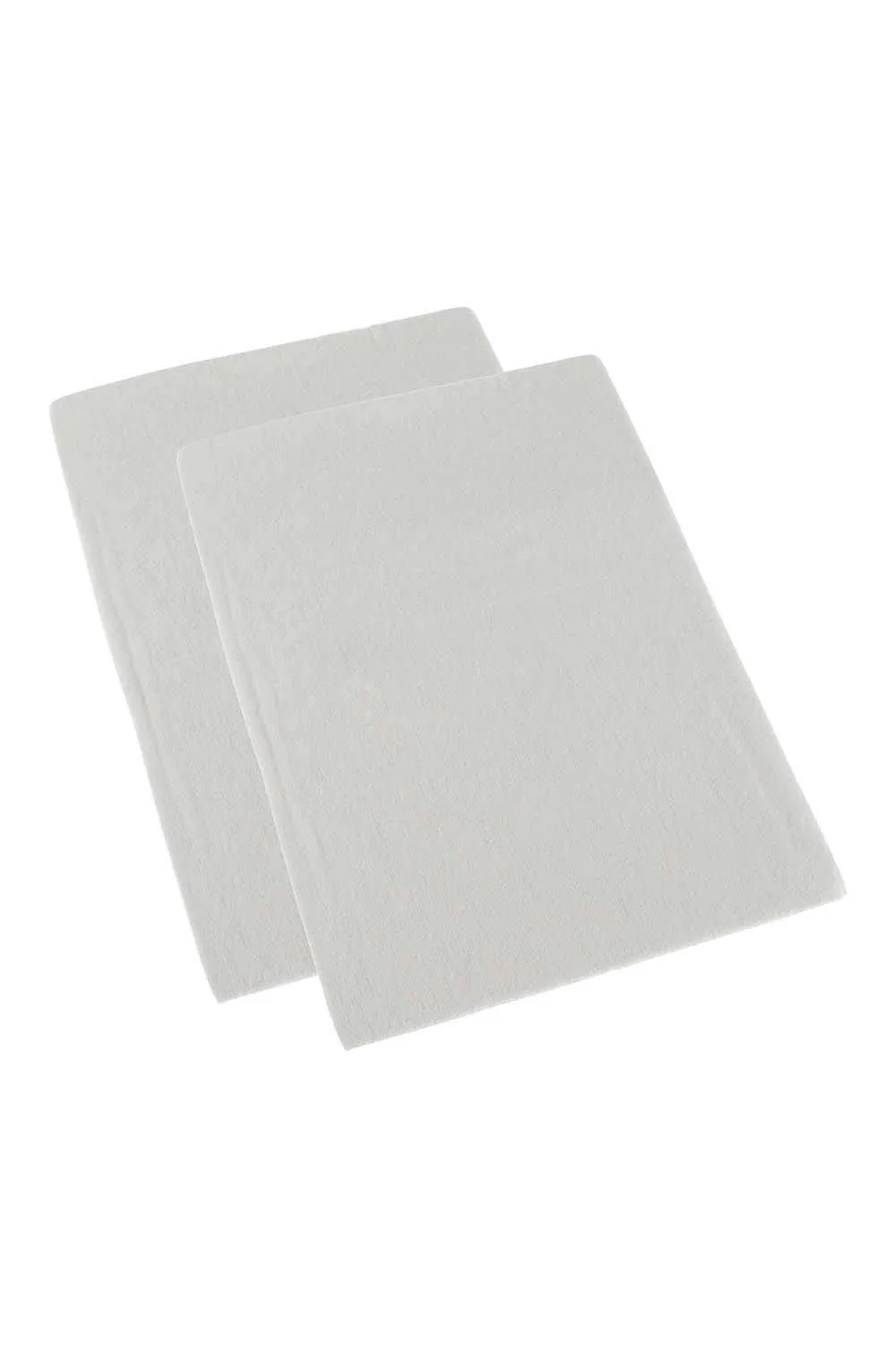 Homescapes 100% Brushed Cotton Cot Flat Sheet Pair, 100 x 150 cm in White 1