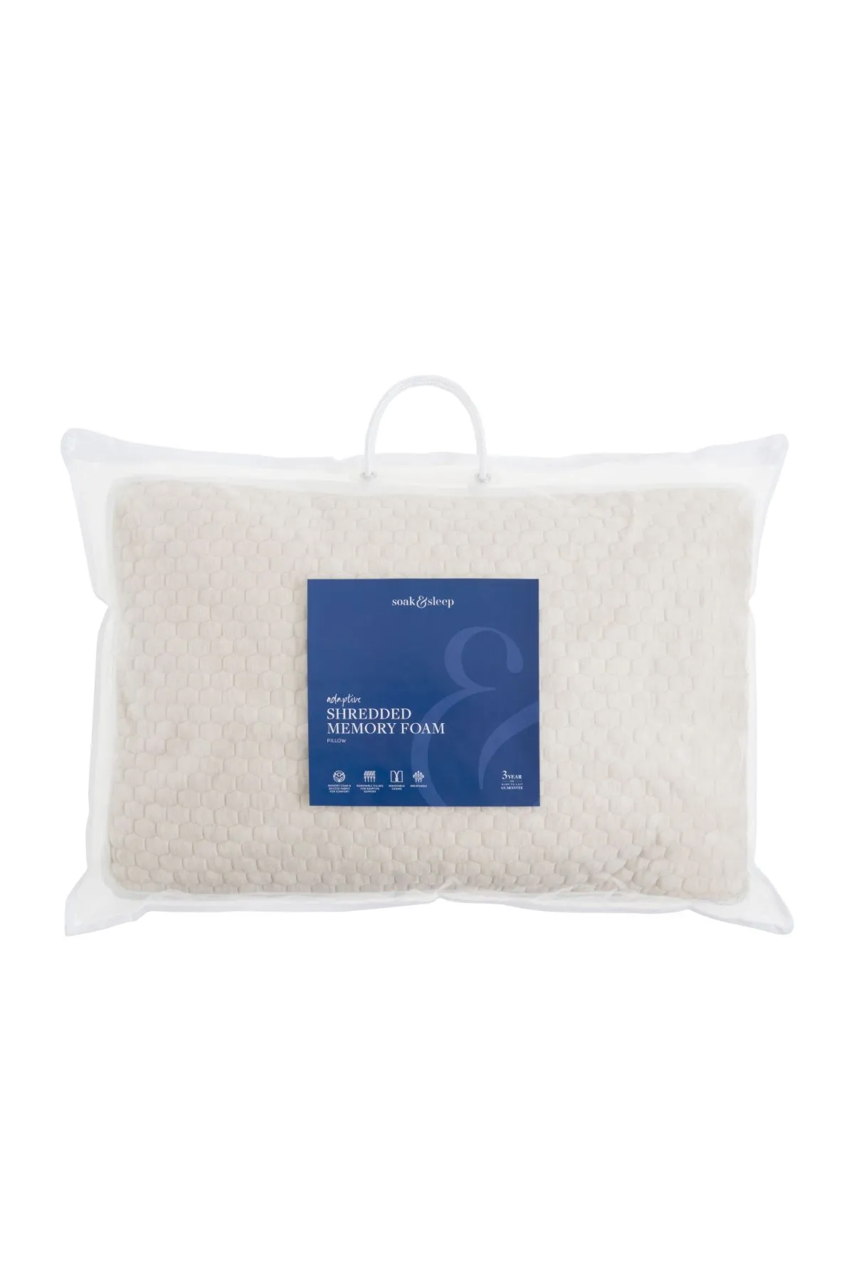 Soak&Sleep Shredded Memory Foam - Standard Pillow in Natural 5