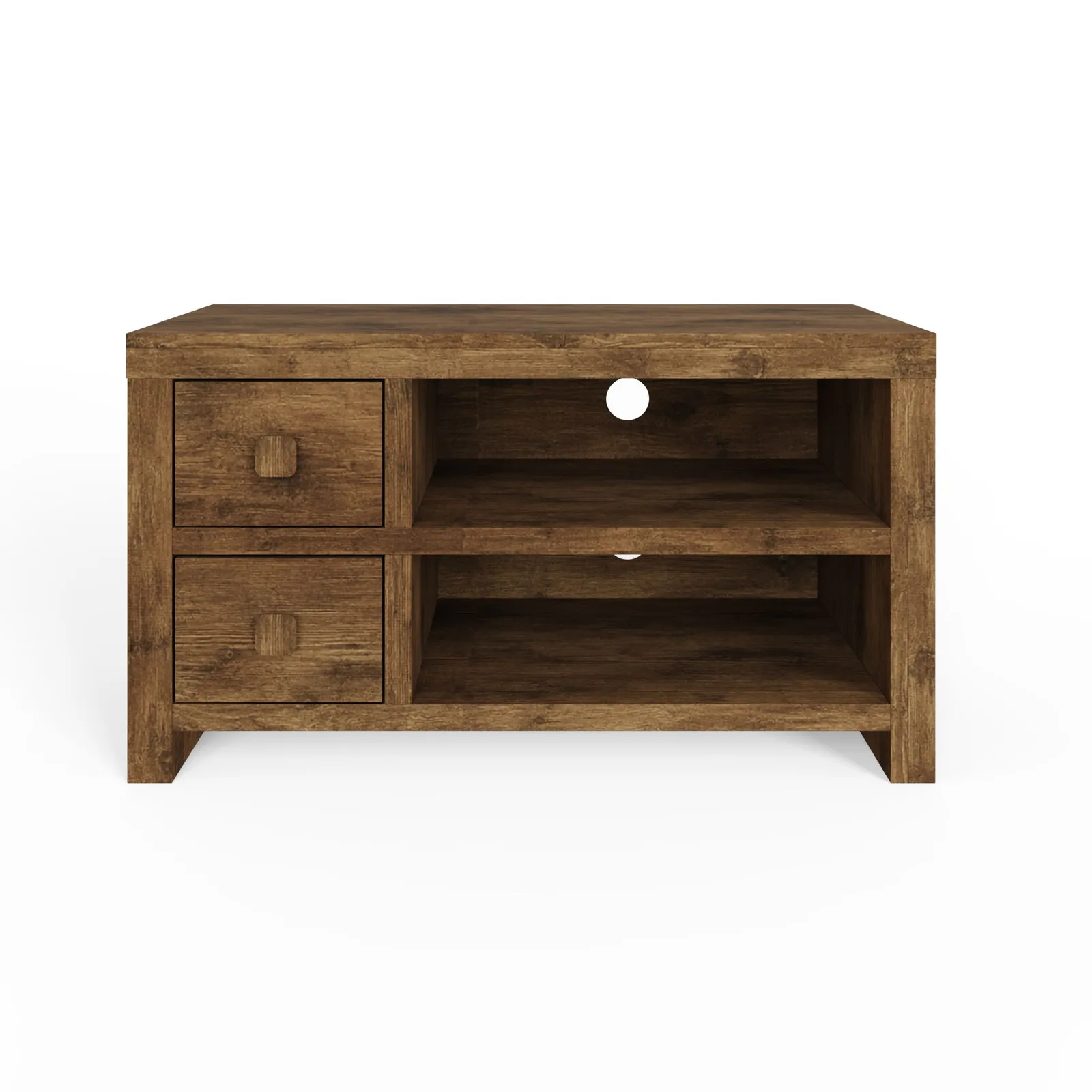 GFW Jakarta 2 Drawer TV Unit in Brown 5