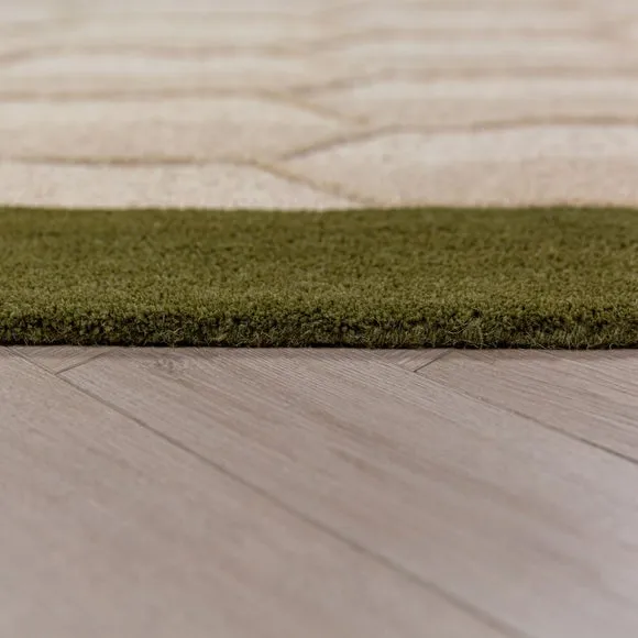 Mara Chevron Border Wool Rug 4