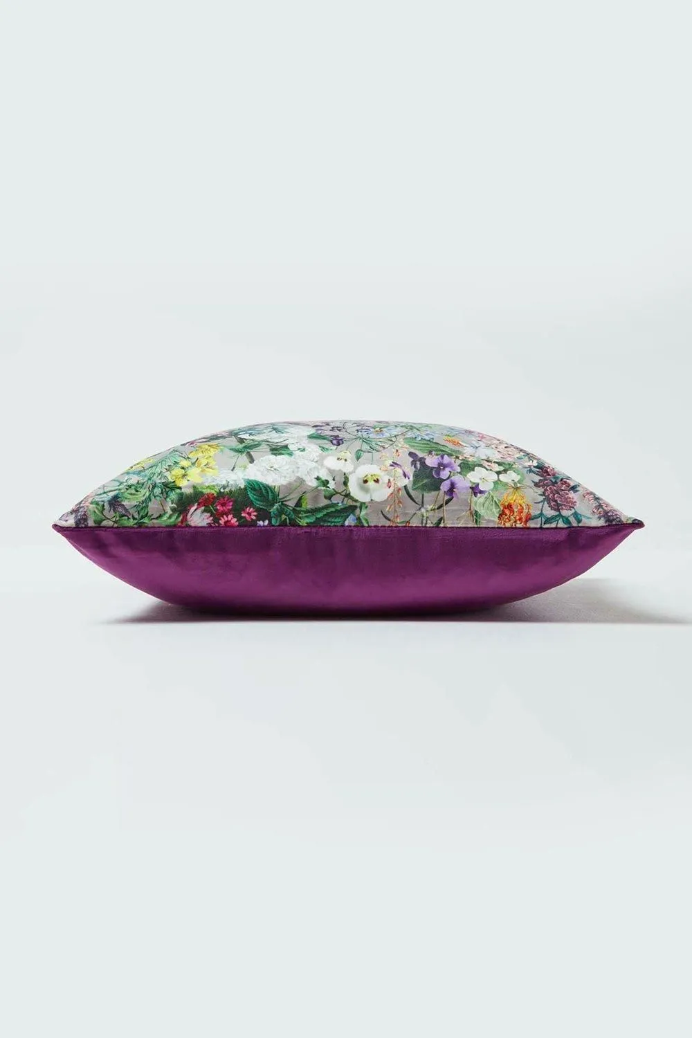 Homescapes Floral Botanical Garden Cushion 46 x 46 cm in Purple 4