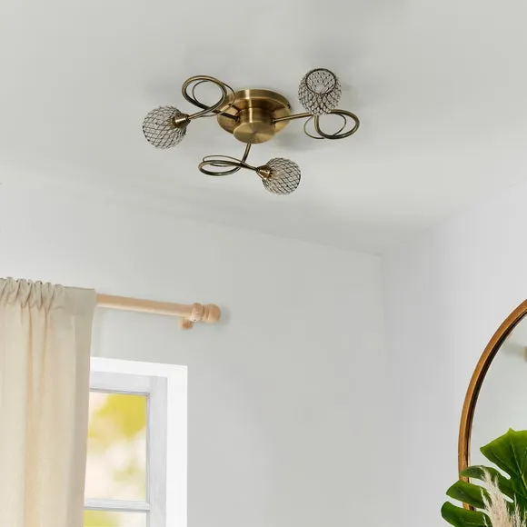 Vogue Malden 3 Light Flush Ceiling Light 3