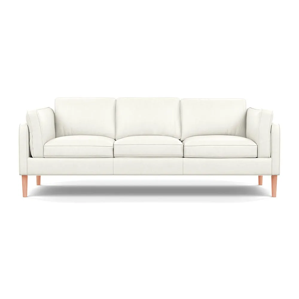 Heal's Sonno 4 Str Sofa Linea Leather White 634 Natural Feet 1