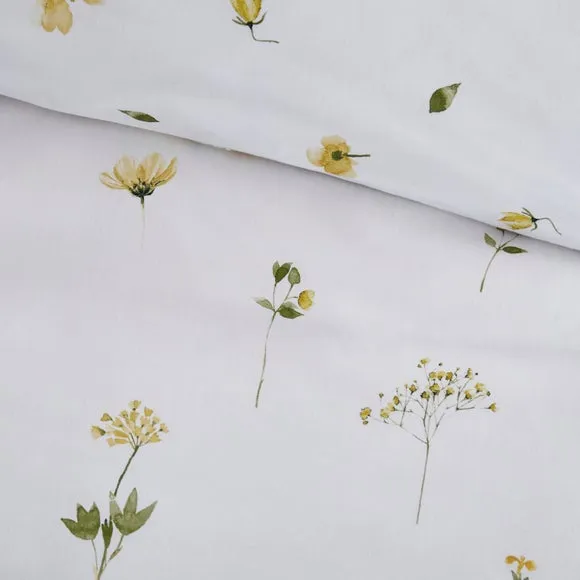 Pressed Floral 100% Cotton Duvet Cover & Pillowcase Set 6