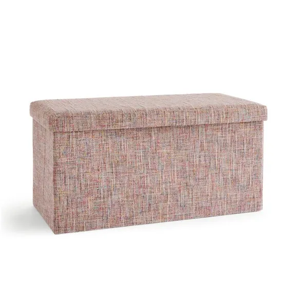 Multi Chenille Rectangle Ottoman 3