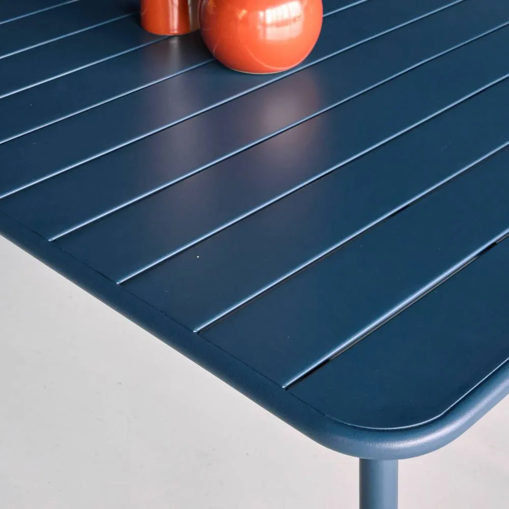 sweeek 6-8 seater rectangular steel garden table in Dark Blue 5