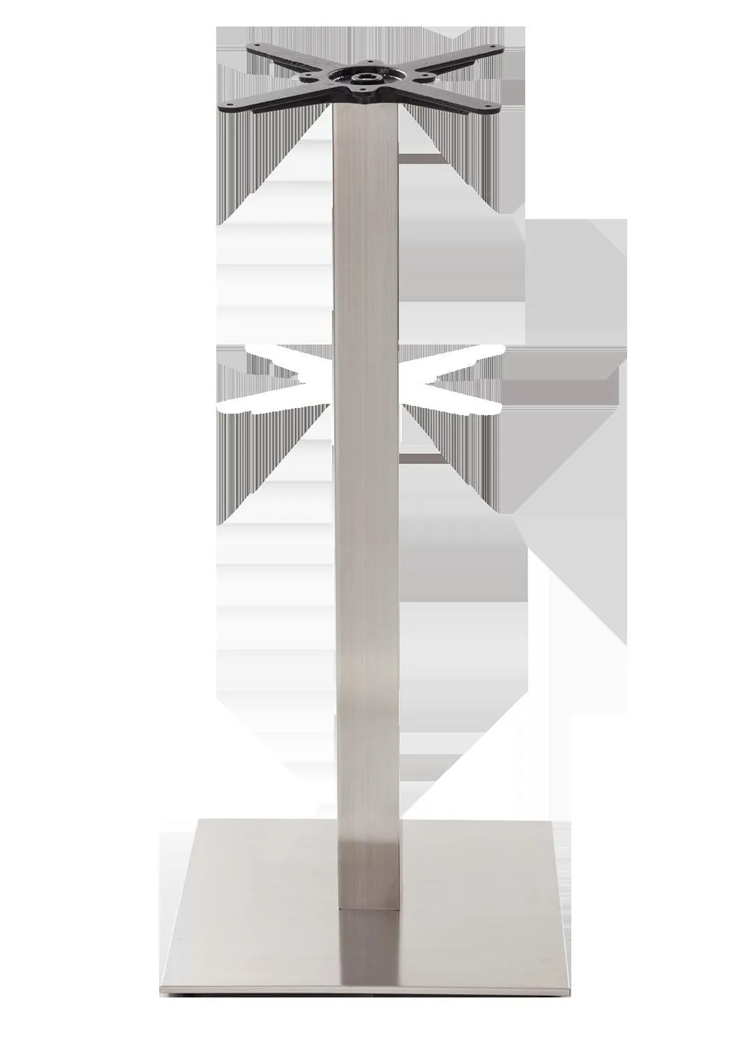netfurniture Square stainless steel table base - Large 1050 mm in Silver