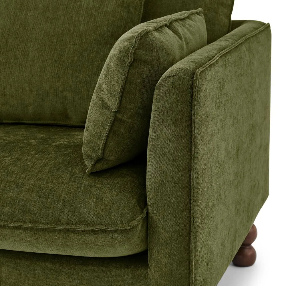 FurnitureboxUK Monroe Chenille Fabric 2 Seater Sofa in Green 5