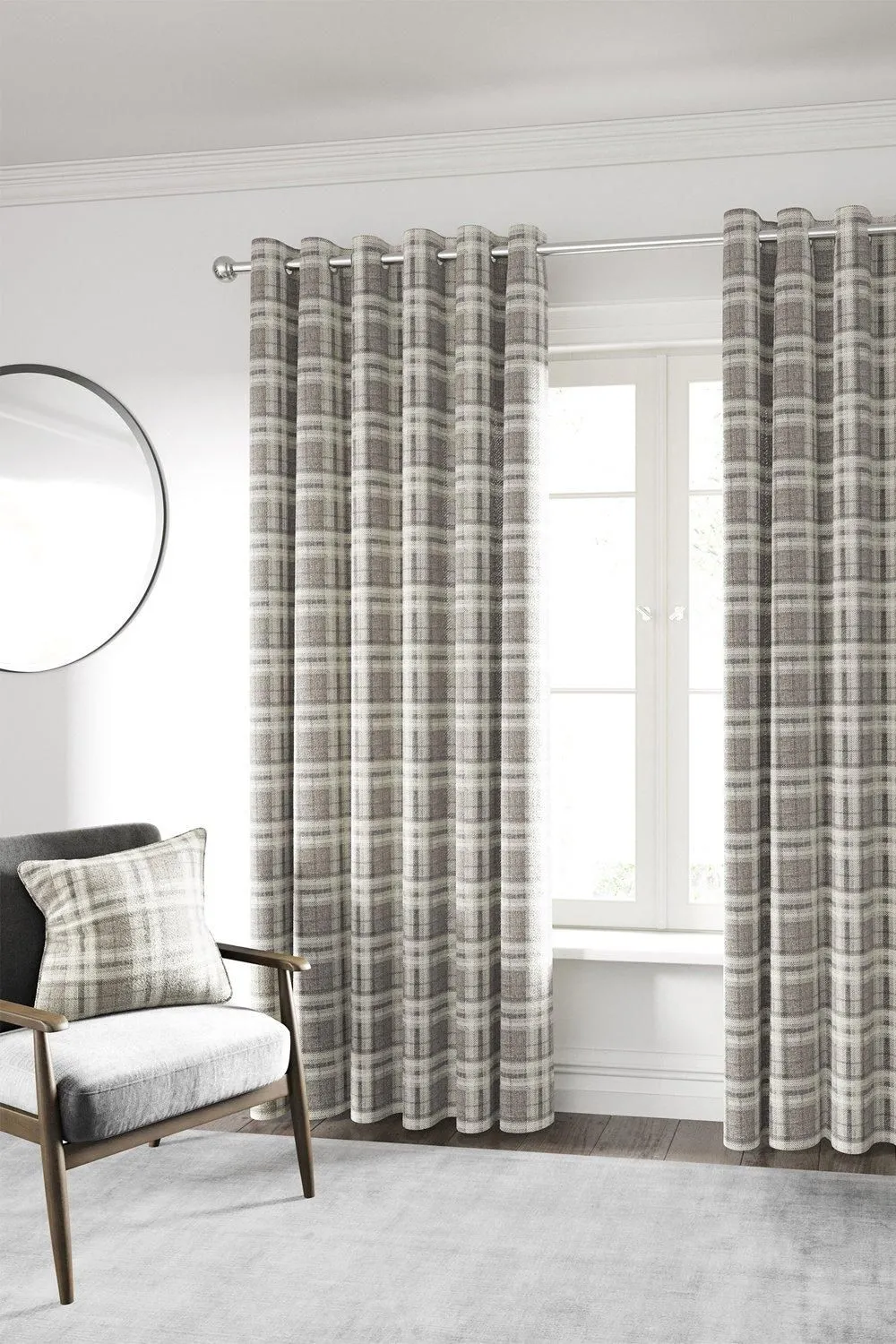 Helena Springfield 'Harriet' Woven Lined Curtains in Light Brown
