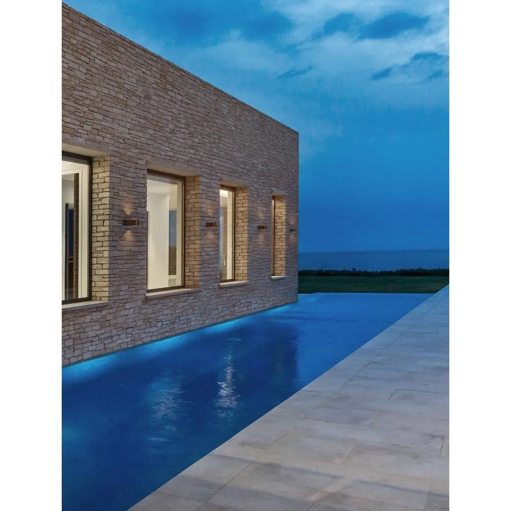 Netlighting Opera Outdoor Up Down Wall Lamp Corten LED 11W 950lm IP54 3000K in Brown 2