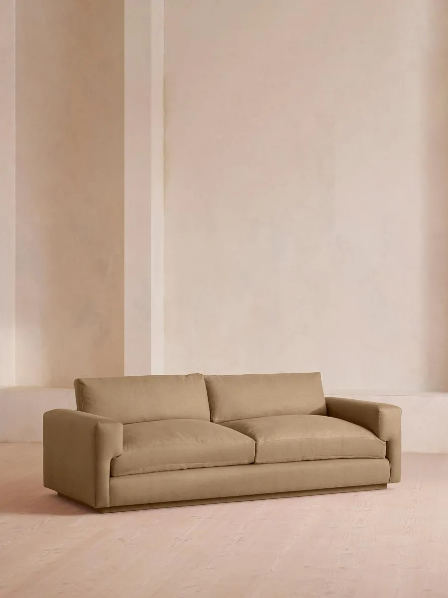 Mossley Three Seater Sofa, Linen, Wheat
