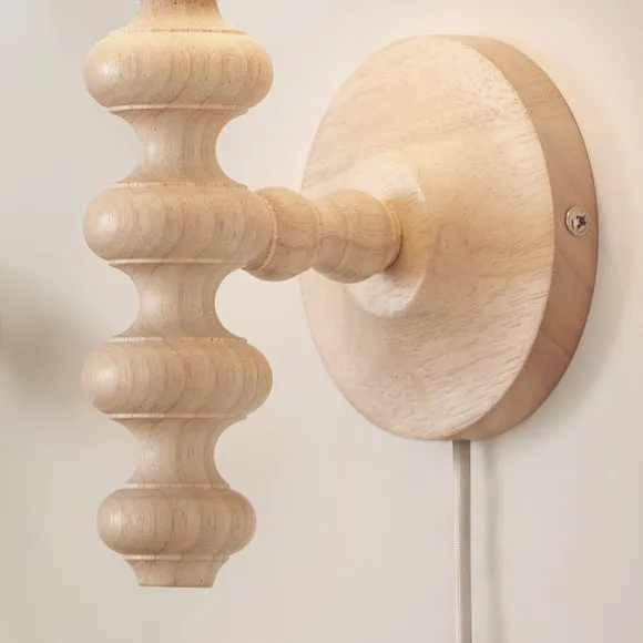 Bobby Pleated Paint Your Own Plug In Wall Light 4