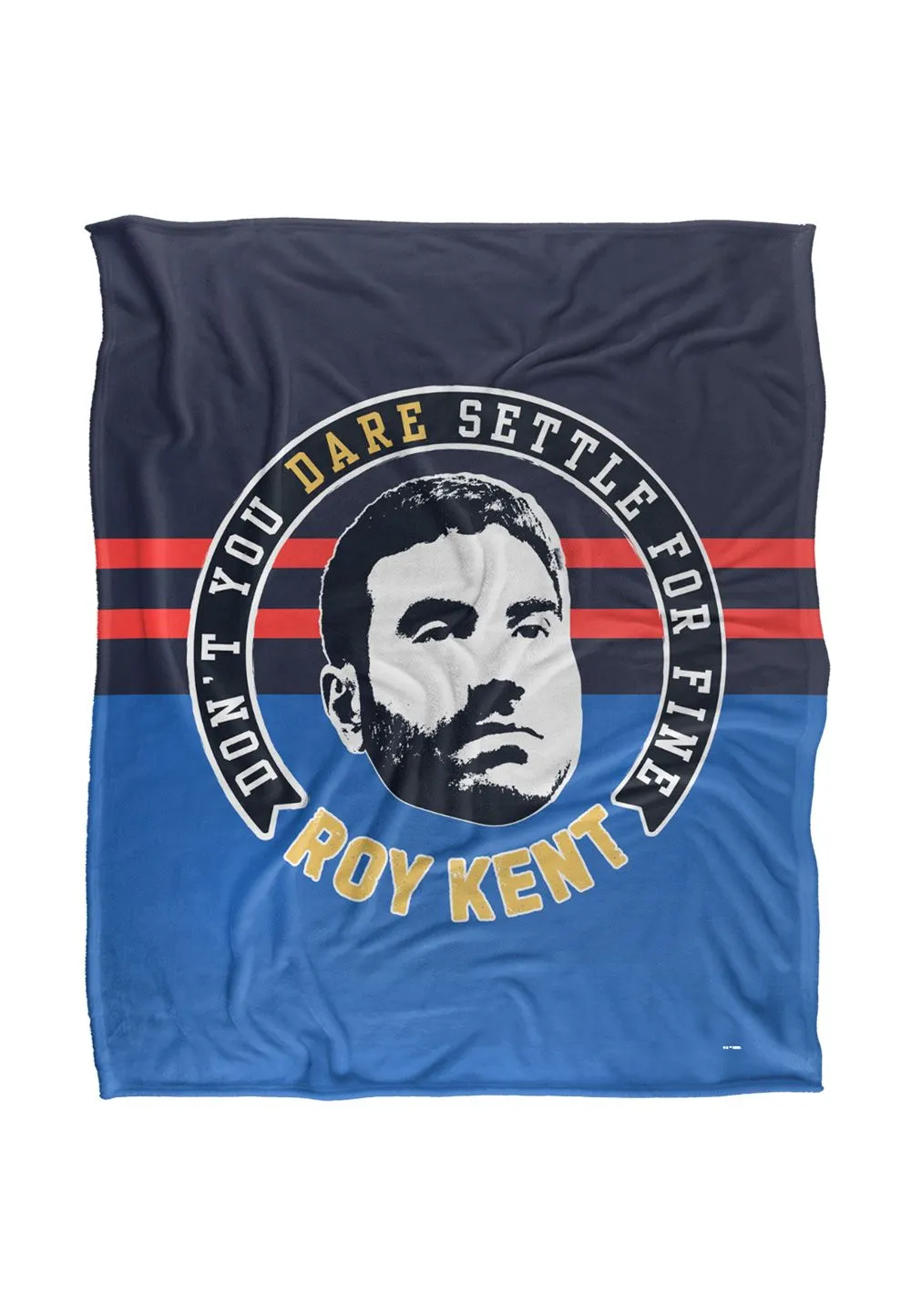 Warner Brothers Ted Lasso Roy Kent Don't Settle Silky Touch Super Soft Throw Blanket in White