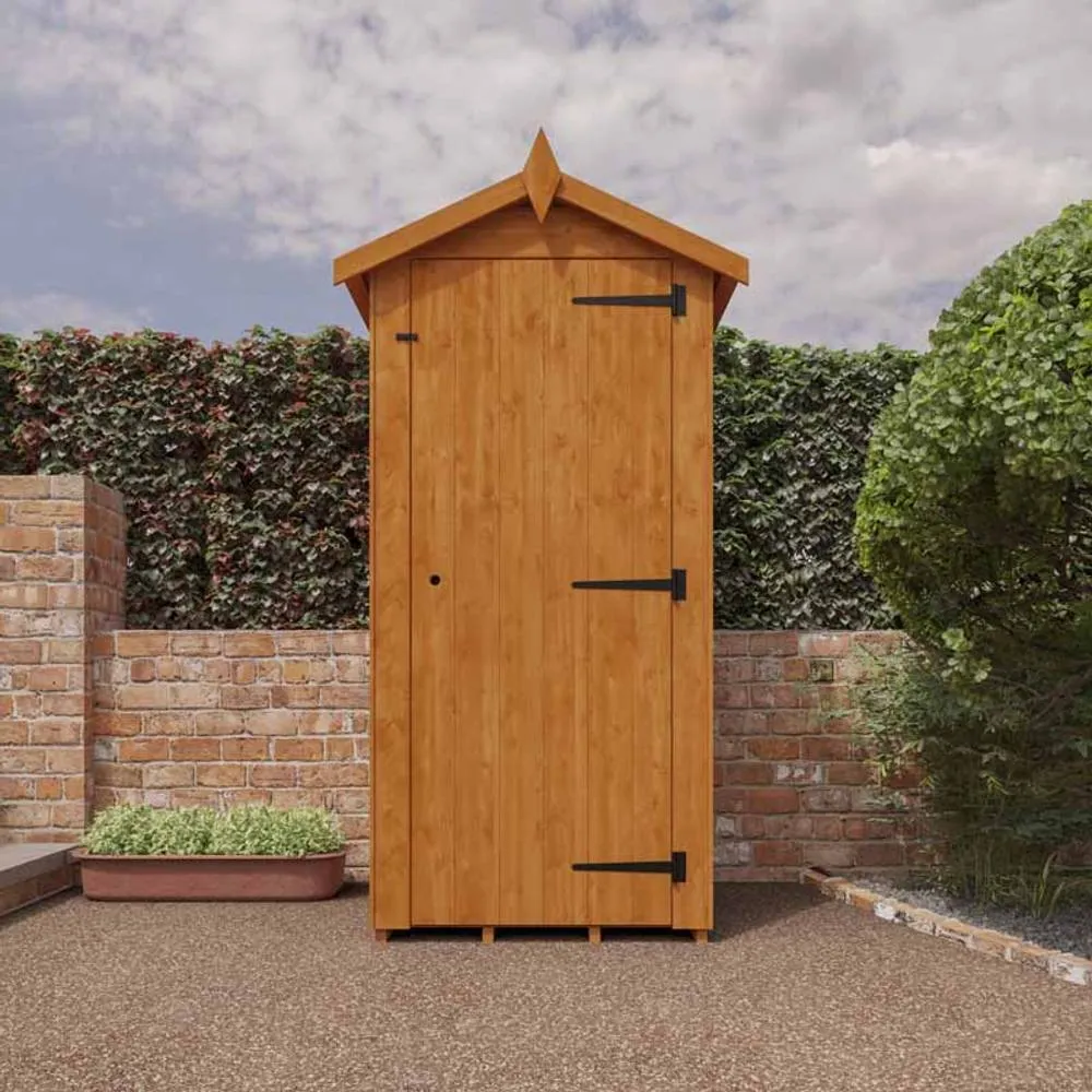 Buttercup Farm 2 x 3 Feet Tool Tower 12mm Shed - Solid Wood/Softwood/Pine in Burnt Orange 4