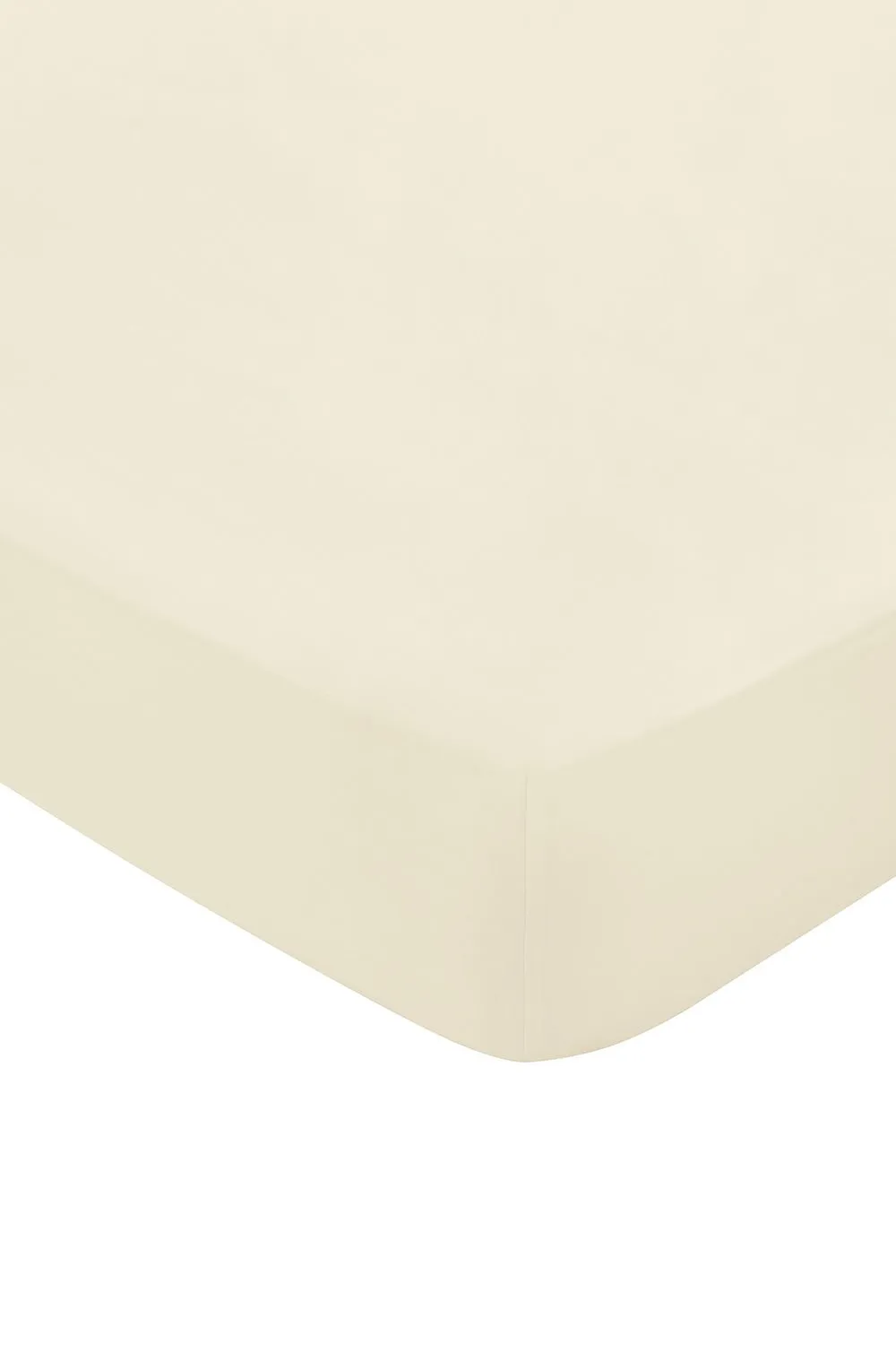 1951 'Luxury 400 Thread Count' Cotton Sateen Fitted Sheet in Off-White 1