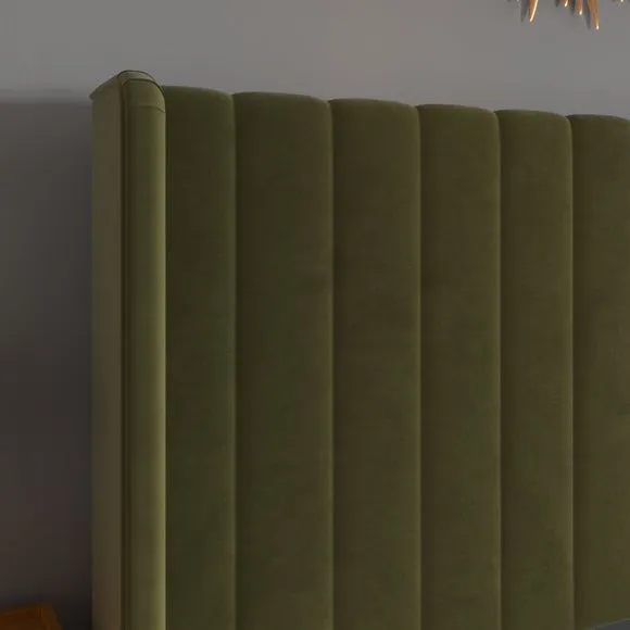 Alara Pleated Velvet Bed Frame 5