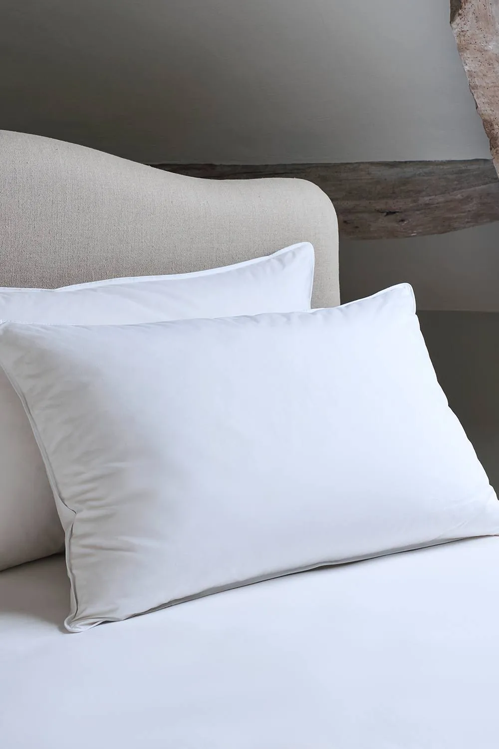 CHRISTY Luxury European Feather & Down King Pillow Medium-Firm in White 2