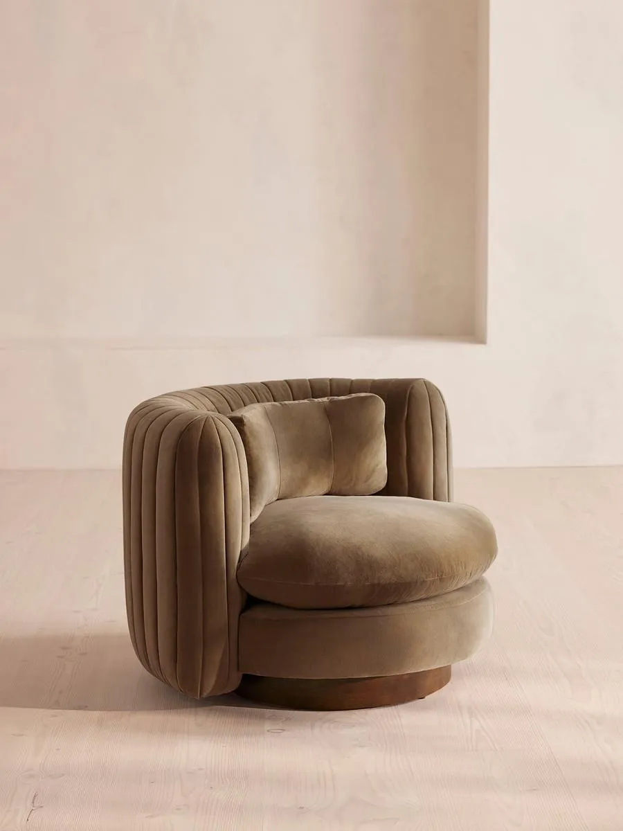 Vivienne Armchair, Velvet, Truffle