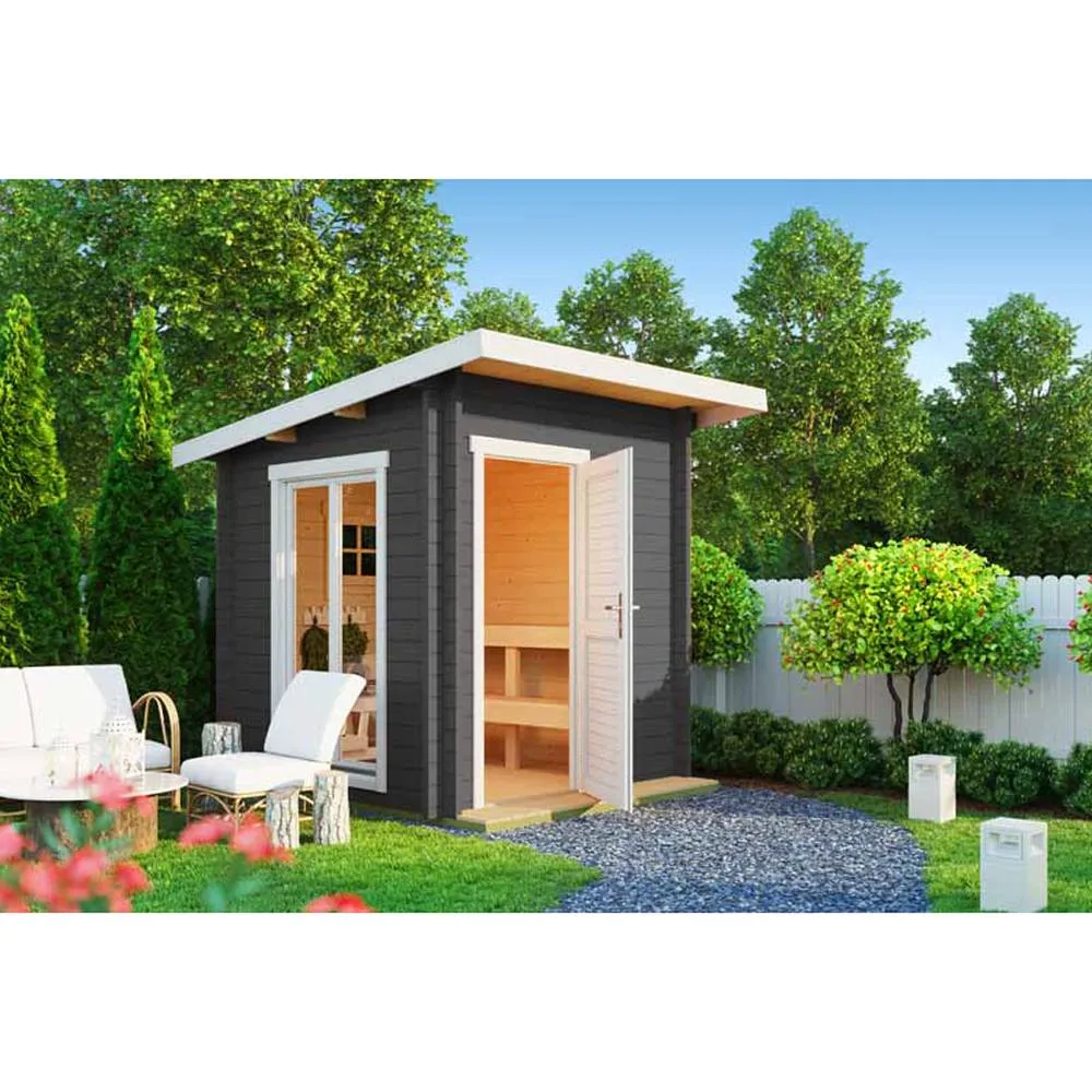 Lasita Maja Ltd Abisko-Log Cabin, Garden Room, Home Office - L240xW278.1xH233.7 cm in Light Tan 4