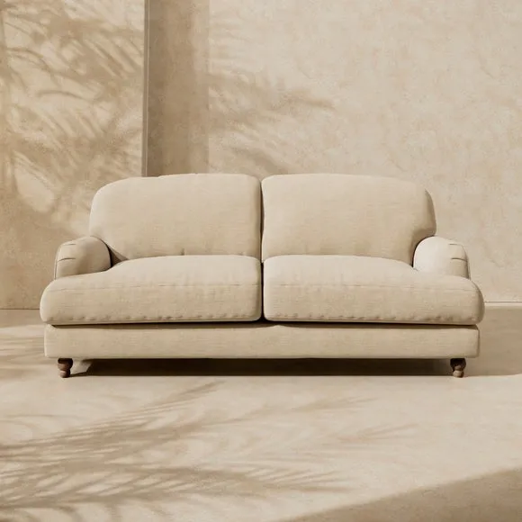 Arthur Linen Chenille 3 Seater Sofa