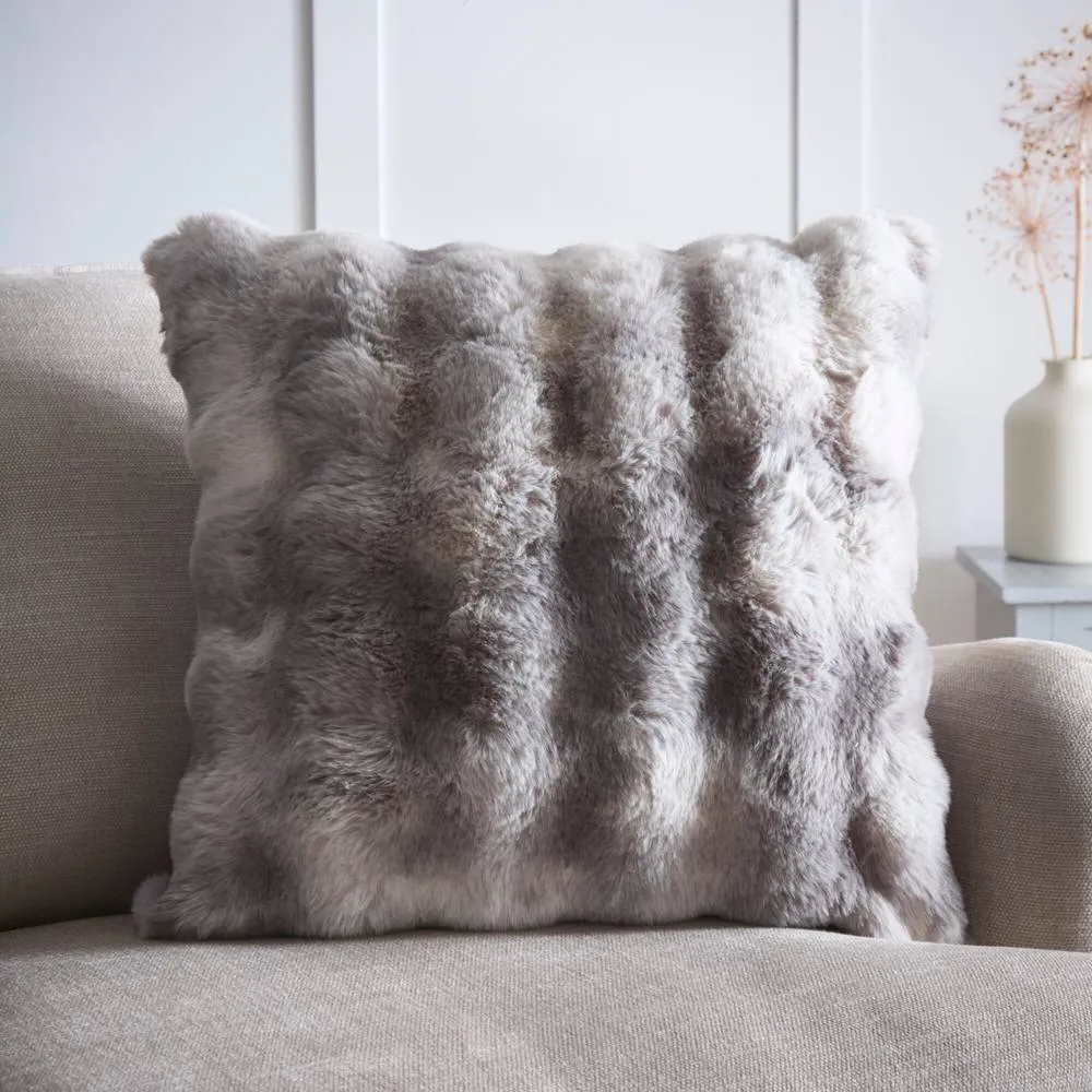 Portfolio Home Oslo Filled Cushion Pillow Bed Sofa 21" Inch Square 55 x 55cm in Grey