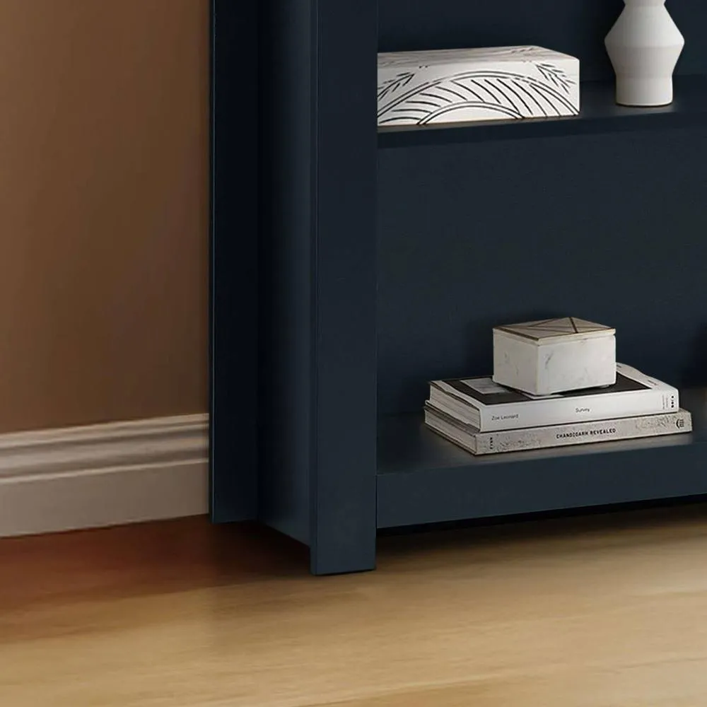 Birlea Highgate 3 Tier Bookshelf Bookcase Navy Blue 2
