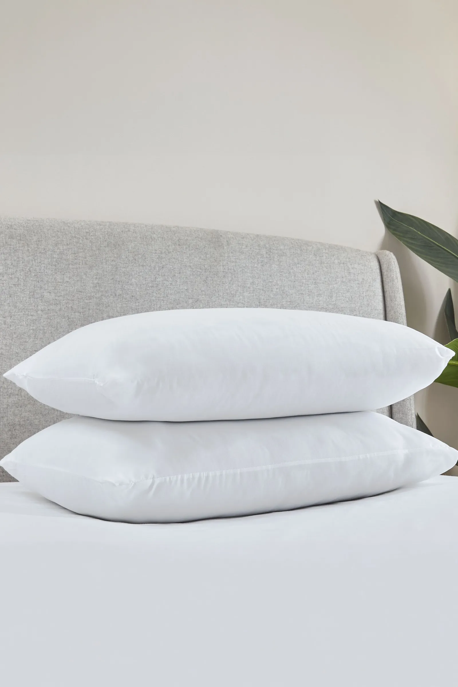 Catherine Lansfield 'Home Essentials' Microfibre Pillow Pair in White 2