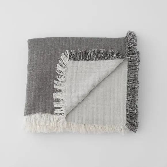 Reversible Muslin Cotton Throw Blanket 2